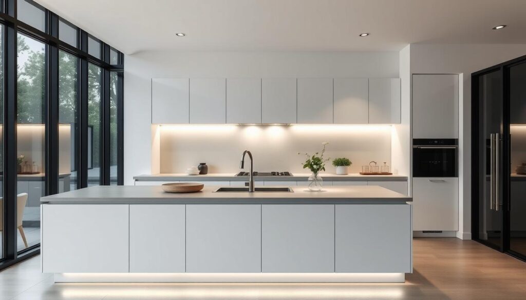 A minimalist small kitchen island with clean lines and hidden storage A minimalist small kitchen island with clean lines and hidden storage