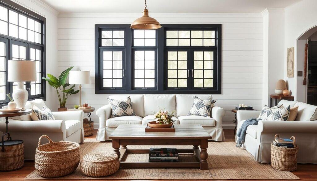 Living room inspired by Joanna Gaines' modern farmhouse style Living room inspired by Joanna Gaines' modern farmhouse style