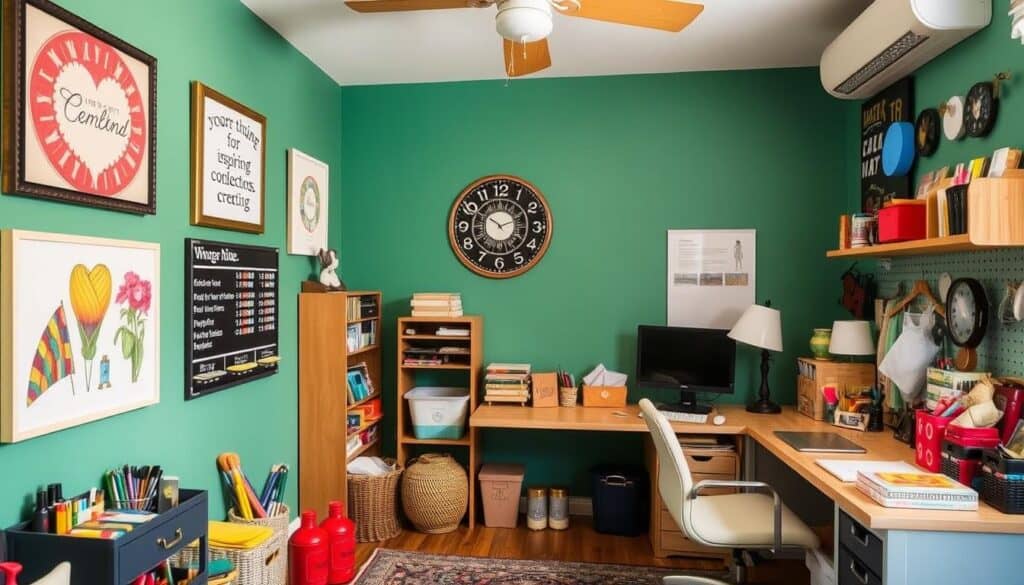 Personalized hobby room design with inspiring decor, color scheme, and personal touches