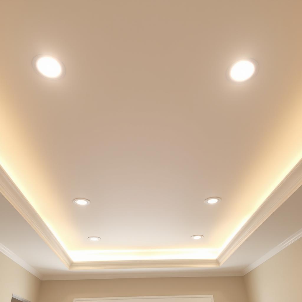 Recessed lighting in a small room ceiling Recessed lighting in a small room ceiling